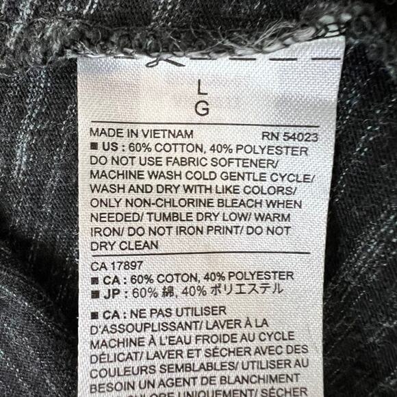 Banana Republic Factory Womens Size Large Black Space Dye Moisture Wicking - Picture 5 of 5